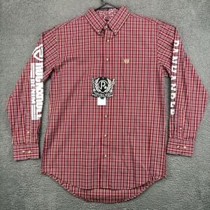 Panhandle Select Mens Plaid Long Sleeve Button Down Shirt Size M‎